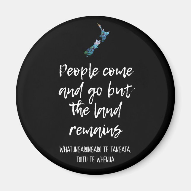 NYA ZEALAND LAND ÅTERSTÅR PAUA MAGNET (Framsidan)