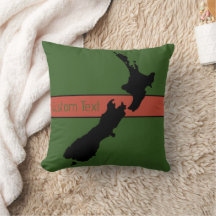 NYA ZEALAND LAND IMAGE BLACK PÅ GRÖNT NZ KIWI