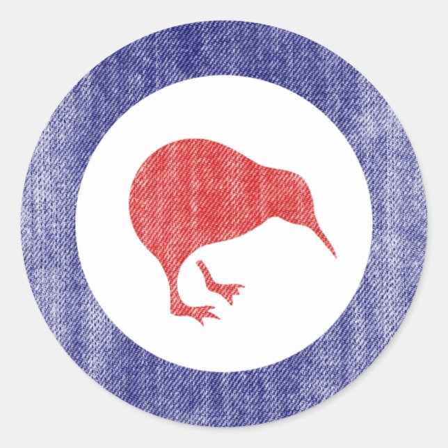 NYA ZEALAND RUNT KLISTERMÄRKE (Framsida)