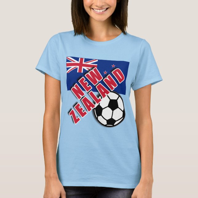 NYA ZEALAND World Soccer Fläkt Tshirts (Framsida)