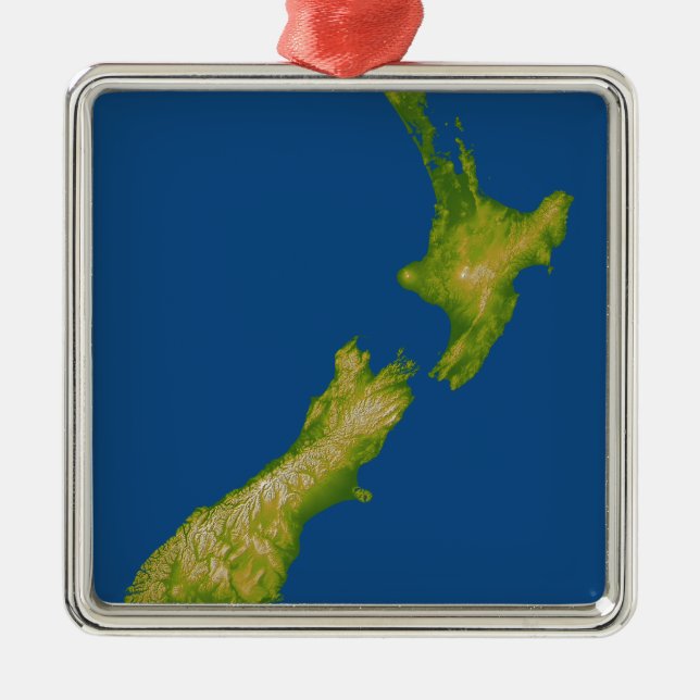 Nya Zeeland 2 Julgransprydnad Metall (Framsidan)