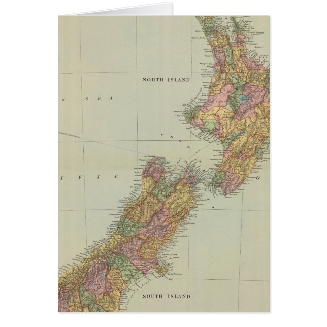 Nya Zeeland 3 Hälsningskort (Framsidan)