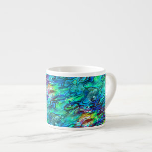 Nya Zeeland Abalone Paua Snäcka Mönster 1 Espressomugg