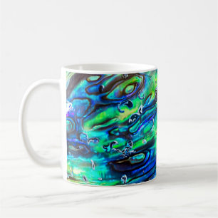 Nya Zeeland Abalone Paua Snäcka Mönster 1 Kaffemugg