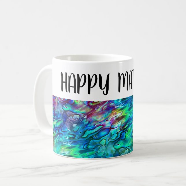 Nya Zeeland Abalone Paua Snäcka Mönster 1 Kaffemugg (Framsida vänster)