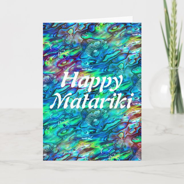 Nya Zeeland Abalone Paua Snäcka Mönster 1 Kort (Framsida)