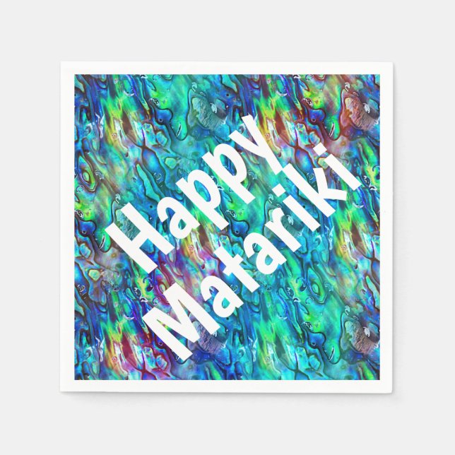 Nya Zeeland Abalone Paua Snäcka Mönster 1 Pappersservett (Framsidan)