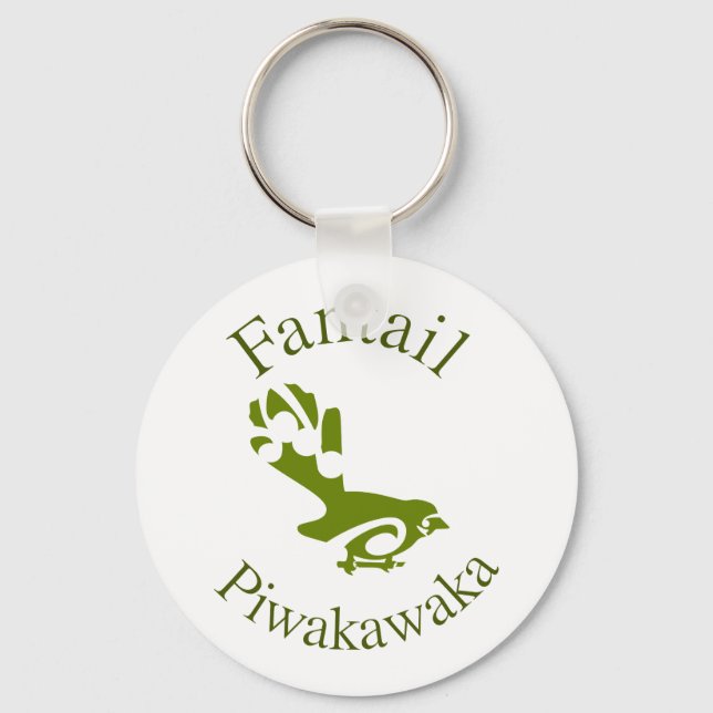 Nya Zeeland Aotearoa Fantail Nyckelring (Framsida)