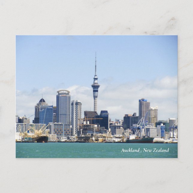 Nya Zeeland, Auckland, City Skyline Helg Vykort (Framsida)