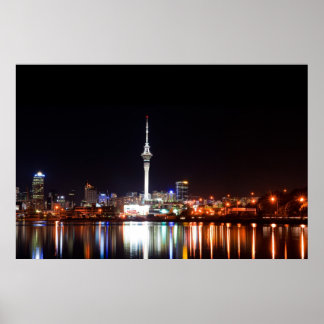 Nya Zeeland: Auckland i natt Poster