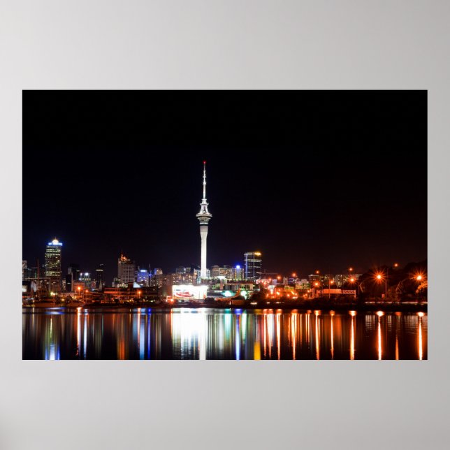Nya Zeeland: Auckland i natt Poster (Framsidan)