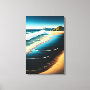 Nya Zeeland Beach Scene - Kanvastrycket Canvastryck