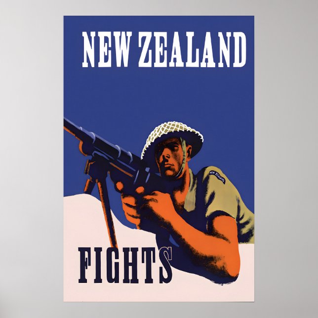 Nya Zeeland bekämpar WWII-propagandakonst Poster (Framsidan)