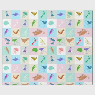 Nya Zeeland Bird Mönster Presentpapper