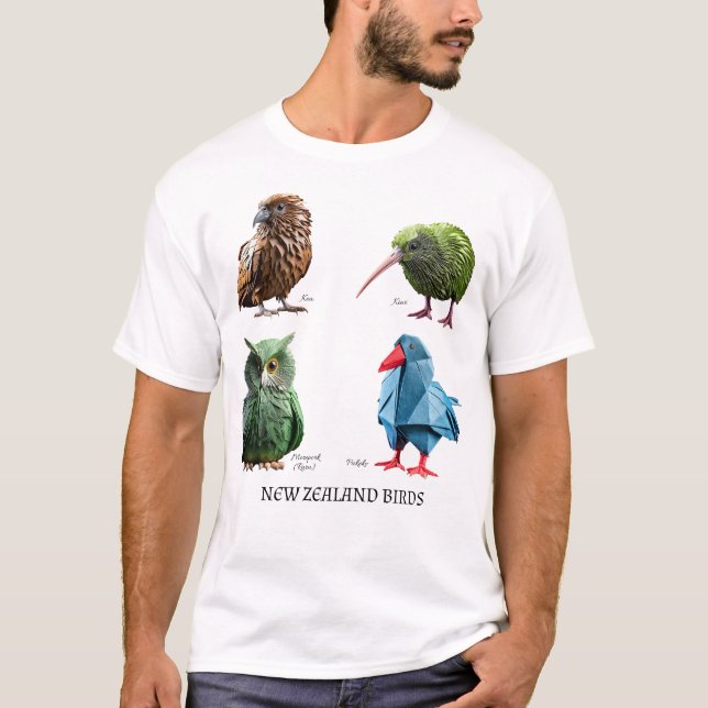 Nya Zeeland Birds T-shirt (Framsida)