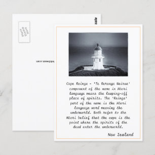 Nya Zeeland - Cape Reinga Lighthouse/Maori träd Vykort