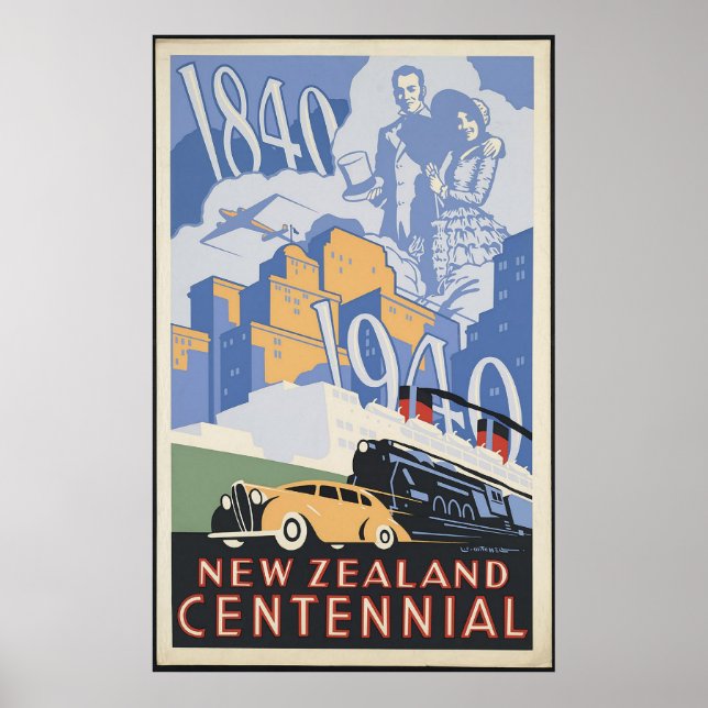 Nya Zeeland Centennial Poster (Framsidan)