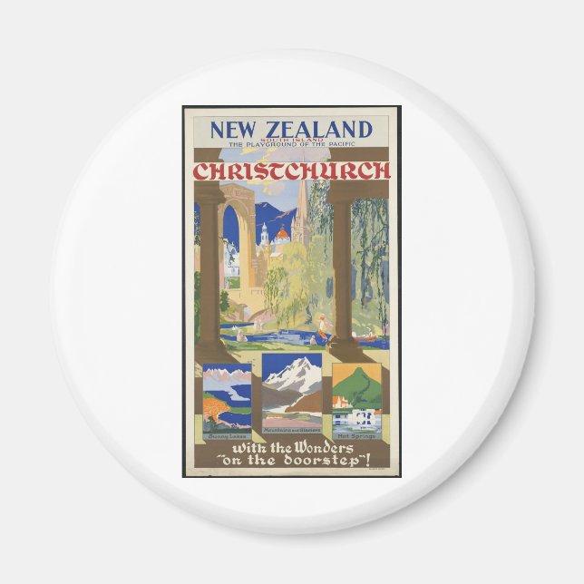 Nya Zeeland ChristChurch Magnet (Framsidan)