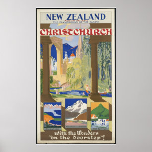 Nya Zeeland ChristChurch Poster