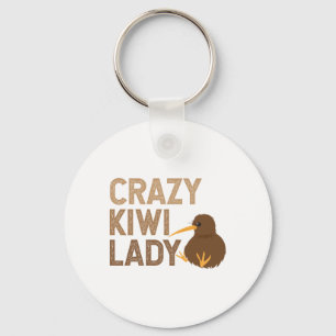 Nya Zeeland Crazy Kiwi Dam Funny Gift Idea Nyckelring