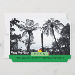 Nya Zeeland Fern & Gott nytt år! Kort /20XX