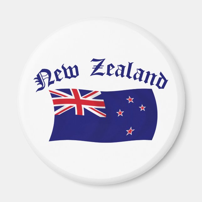 Nya Zeeland Flagga - 1 Magnet (Framsidan)
