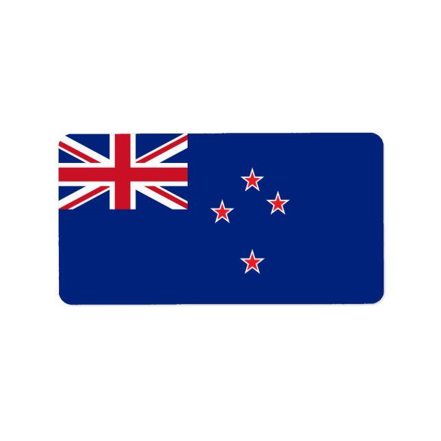 Nya Zeeland flagga Adressetikett (Framsidan)
