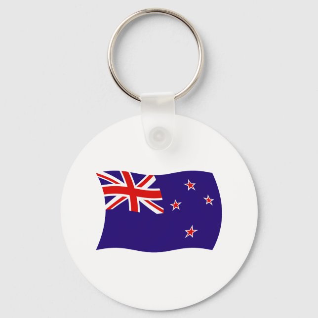Nya Zeeland Flagga Keychain Nyckelring (Framsida)