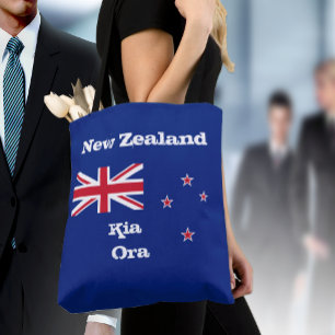 Nya Zeeland Flagga & Kia Ora mode / Nya Zeeland Tygkasse