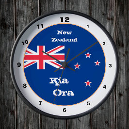 Nya Zeeland Flagga, Kia Ora, Nya Zeeland Rund Klocka