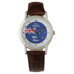 Nya Zeeland Flagga & Kia Ora, Zeeland trendig mode Armbandsur