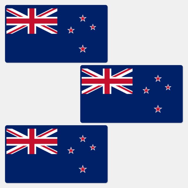 Nya Zeeland Flagga Klistermärke (Grupp)