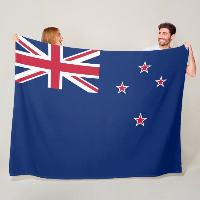 Nya Zeeland Flagga (NZ) Fleecefilt (På plats)