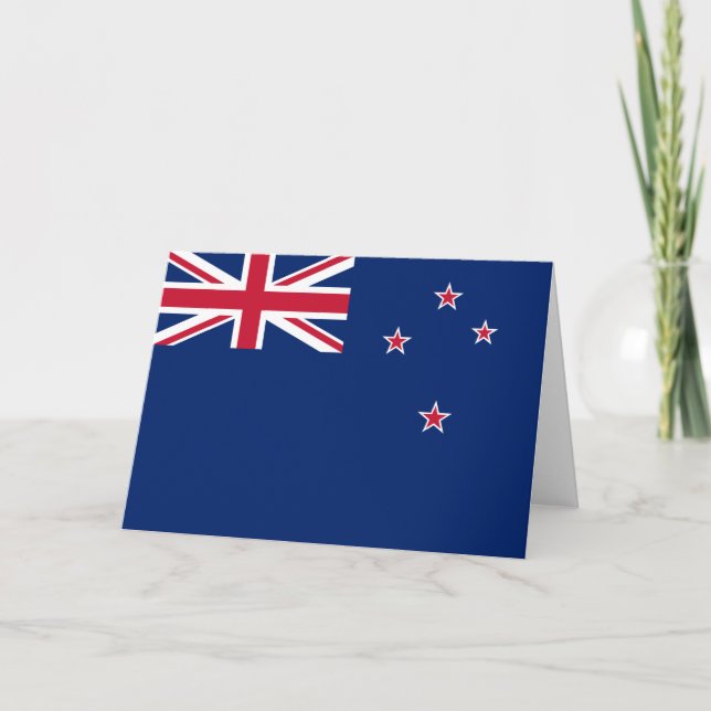 Nya Zeeland Flagga (NZ) Kort (Framsida)