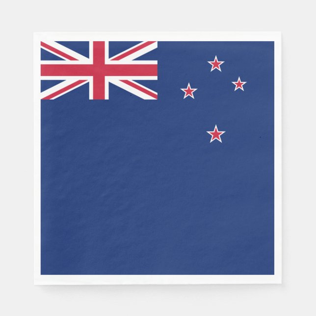 Nya Zeeland Flagga (NZ) Pappersservett (Framsidan)