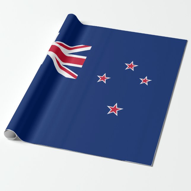 Nya Zeeland Flagga (NZ) Presentpapper (Utrullad)