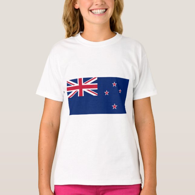 Nya Zeeland Flagga (NZ) T Shirt (Framsida)