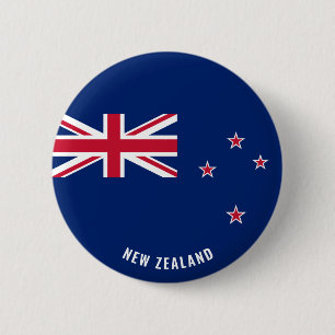 Nya Zeeland Flagga Patriotic Knapp