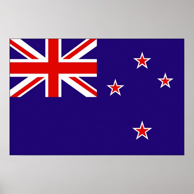 Nya Zeeland Flagga Poster (Framsidan)