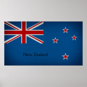 Nya Zeeland Flagga Poster