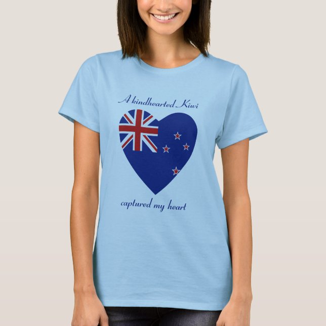 Nya Zeeland Flagga Sötnos T-Shirt (Framsida)