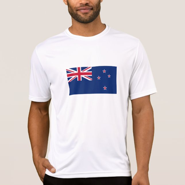 Nya Zeeland Flagga T Shirt (Framsida)