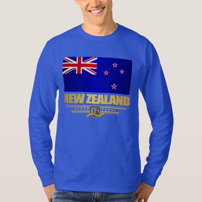 Nya Zeeland Flagga Tee Shirt (Framsida)