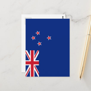Nya Zeeland flagga Vykort
