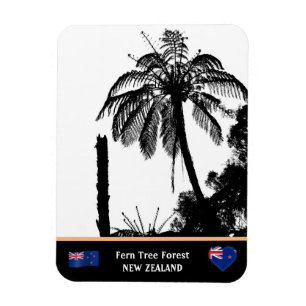 Nya Zeeland - Forest Fern Träd / Wilderness Magnet
