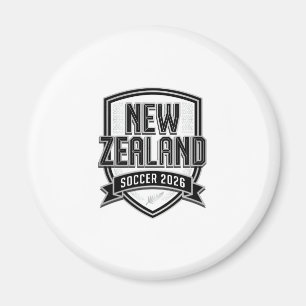 Nya Zeeland Fotboll 2026 Fotboll Fet Land Typogr Magnet