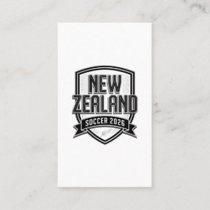 Nya Zeeland Fotboll 2026 Fotboll Fet Land Typogr Visitkort