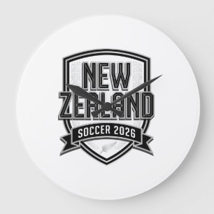 Nya Zeeland Fotboll 2026 Fotboll Fet Land Typograf Stor Klocka