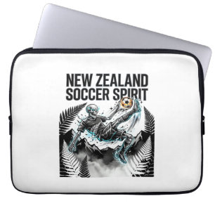 Nya Zeeland Fotboll Andlighet Skelett Anfallare Na Laptop Fodral