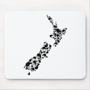 NYA ZEELAND - fullt kiwis - svart Musmatta